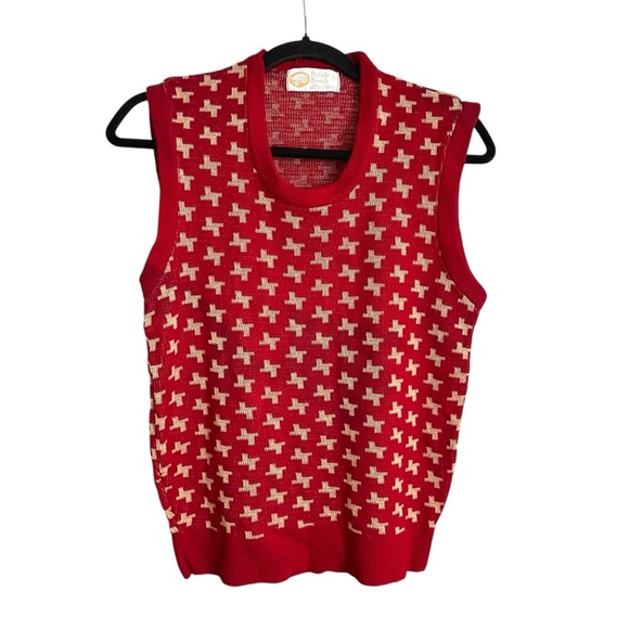 PEBBLE BEACH of California Vintage 70s Pullover Knit Sweater Vest Unisex - Picture 1 of 8